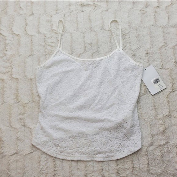 NWT Elita Women's Tank Top Lingerie White Vintage 80s 90s Canada Size Medium - Picture 4 of 8